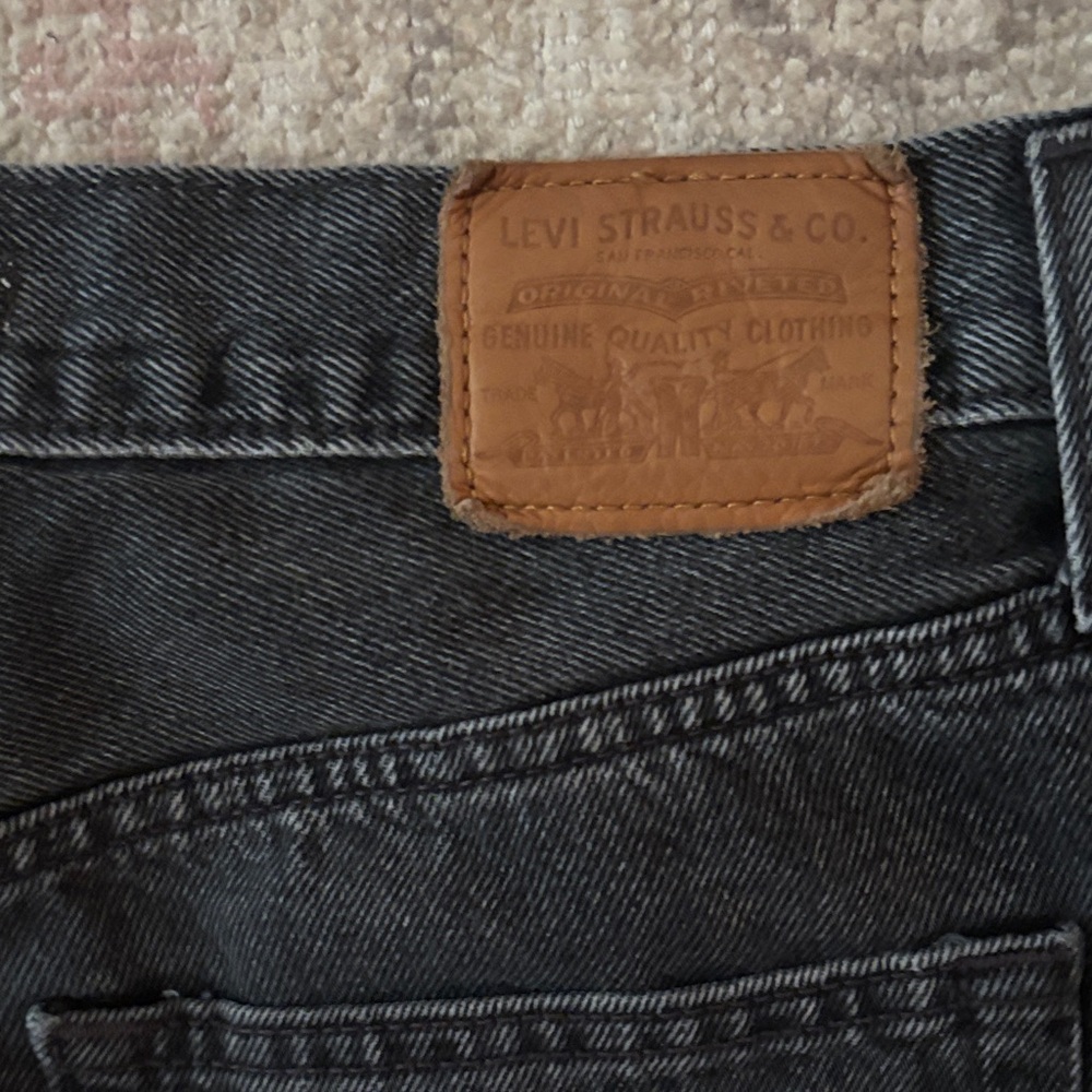 Levi's Black Ribcage Wide-Leg Women's Jeans - Picture 6 of 7